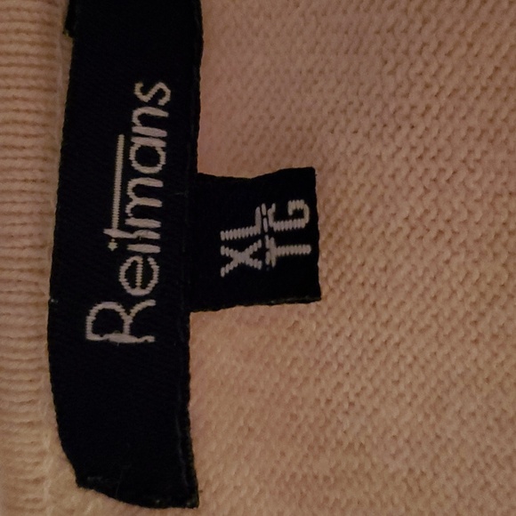 REITMAN, Stone colored cotton cardigan, 3/4 length sleeves, size xl - Picture 3 of 9